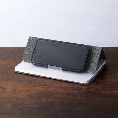 スマホスタンドにもなるA5ノート