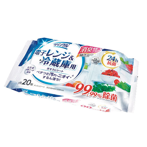 クリンクルおそうじシート　電子レンジ冷蔵庫用20枚