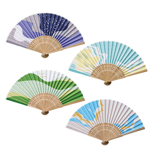 夏景色扇子