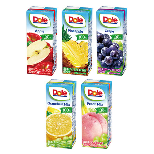 Dole100%パックジュース　※税率8％