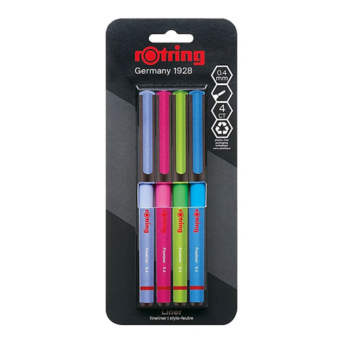 rOtring ライナー フェルトペン 4本セット