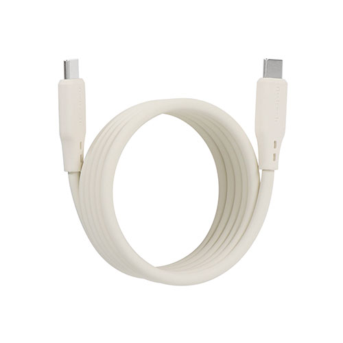 オウルテック 柔らかく磁力でまとまる PD60W充電/データ転送 USB Type-C to USB Type-C マグネットシリコンケーブル