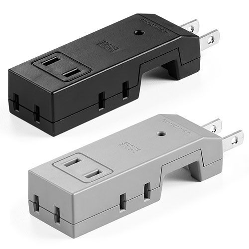 サンワサプライ 電源タップ 4個口 2P 小型 コンパクト 雷ガード スイングプラグ