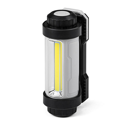 サンワサプライ LED作業灯（乾電池式・LED部360度回転・IPX4・防滴・屋外・アウトドア・最大350ルーメン・COBチップ・マグネット・フック内蔵）