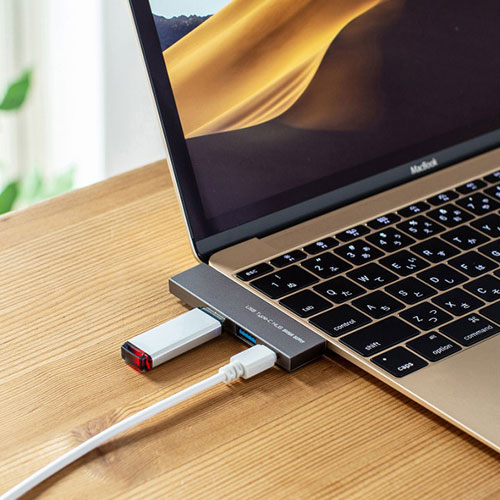 サンワサプライ USB Type-C 3ポートスリムハブ