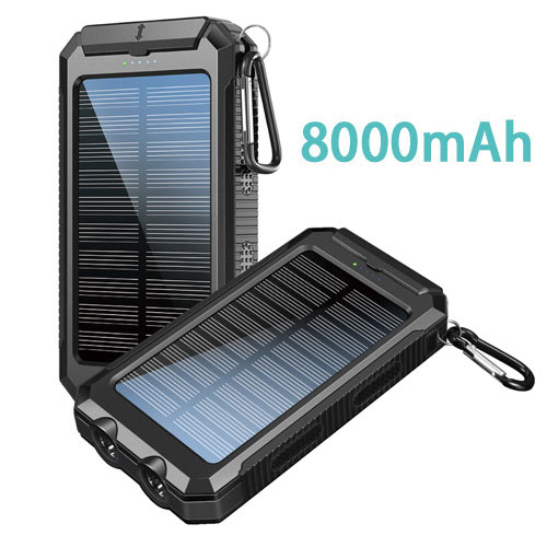 ライト付ソ-ラーバッテリ-8000mAh