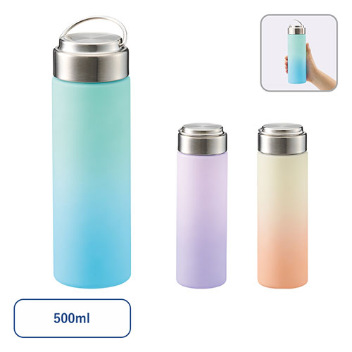 グラデーションハンドルクリアボトル 500ml
