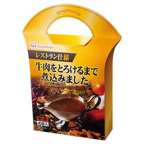 日本ハム レストラン仕様カレー中辛4袋　※税率8％