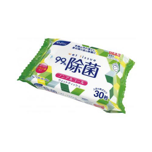 リファイン ノンアルコール除菌おでかけウェット 30枚